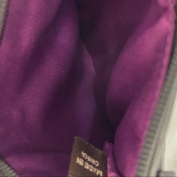 Coach Wristlet. Black Leather. Purple satin liner inside. Excellent condition. - Picture 3 of 3